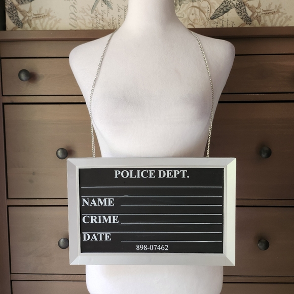 Mugshot Sign Halloween  Costume , Prop - Picture 1 of 4
